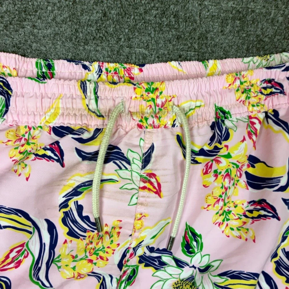 Polo Ralph Lauren Mens Pink Tropical Floral Swim Trunks Size 3XB Big & Tall